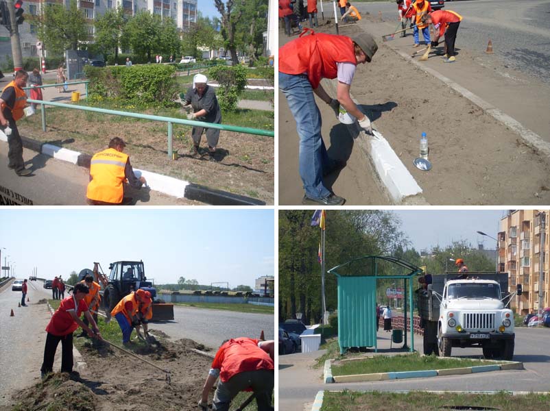 Работы в сфере благоустройства и озеленения города Шумерли продолжаются